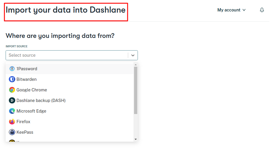 Import Data Into Dashlane