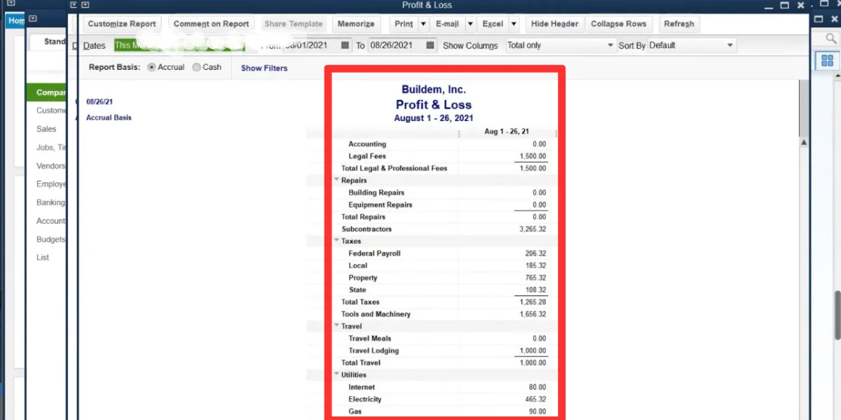Visualize Reporting Accounting View
